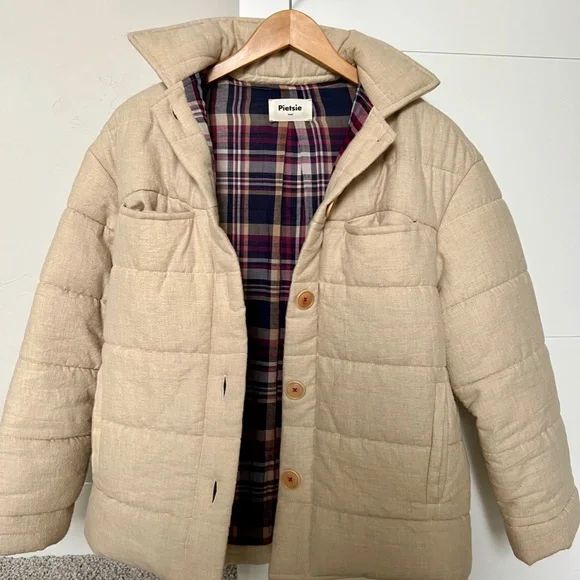 Pietsie Alamos Jacket in Oat Flannel Size Small - Picture 7 of 10